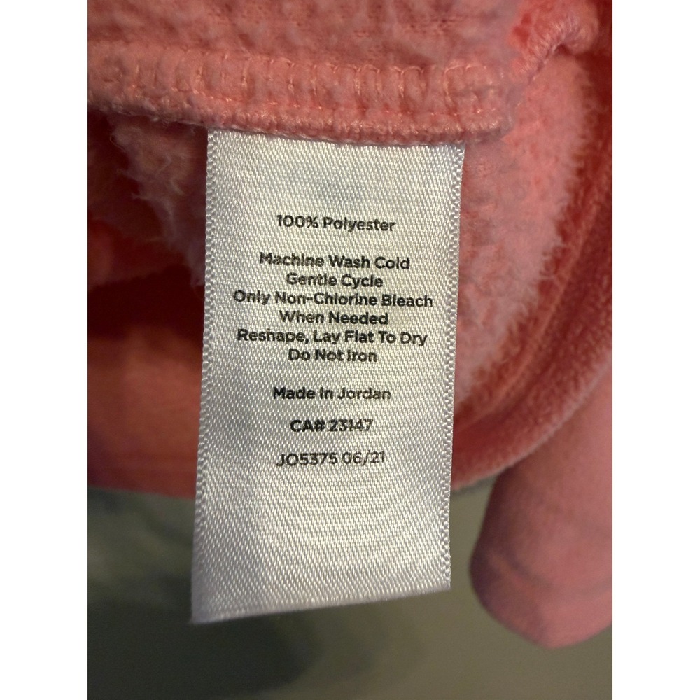 Talbots Womens Pink Fleece Mock Neck Pullover Long Sleeve Top Size Medium - Picture 3 of 4